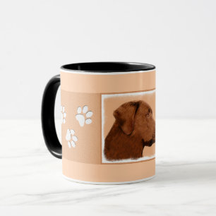 Caneca Pintura de Labrador Retriever (Chocolate) - Arte C
