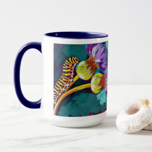 Caneca Pintura de Lagarta - Presente para Amantes de Inse