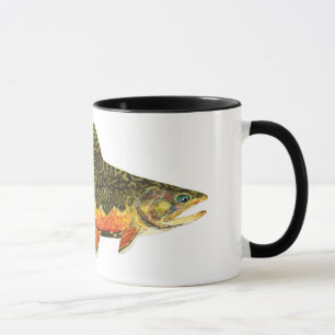 Caneca Pintura de Peixes de Brook Trout