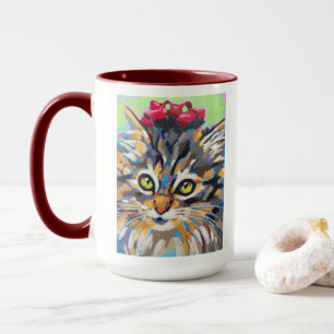 Caneca Pintura de Retrato de Gato Personalizado - Animal 