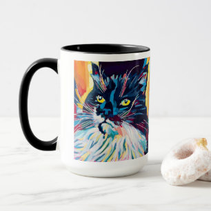 Caneca Pintura de Retrato de Gato Personalizado - Animal