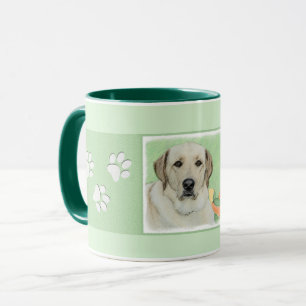 Caneca Pintura de Tênis e Retriever Amarelo