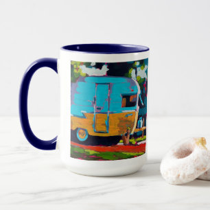 Caneca Pintura de Trailer de Camping - Presente para Aman