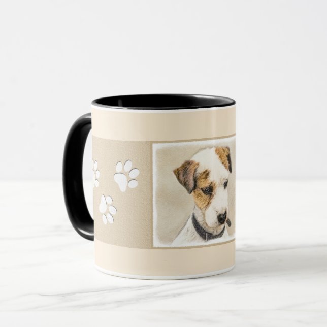 Caneca Pintura do Parson Jack Russell Terrier - Arte Cani (Frente Esquerda)