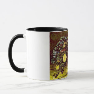 Caneca Pintura do vintage das flores das flores do vaso