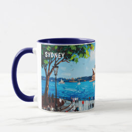 Caneca Pintura em Aquarela da Ópera de Sydney #1