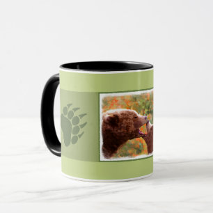 Caneca Pintura em Cubo e Mãe do Urso Grizzly - Arte da V