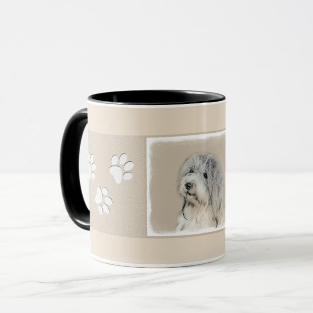Caneca Pintura em Havanês (Dourada Sable) - Arte Original (Frente Esquerda)