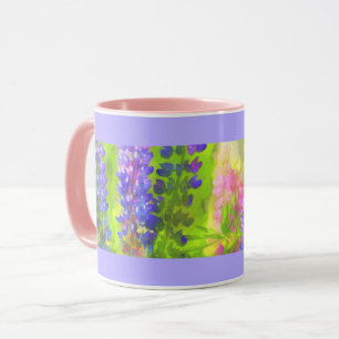 Caneca Pintura em Lupine - Arte Flor Original