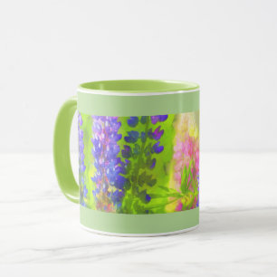 Caneca Pintura em Lupine - Arte Flor Original