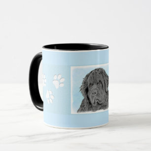 Caneca Pintura em Newfoundland - Arte Cão Original Bonit