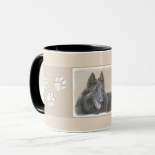Caneca Pintura em Tervuren Belga - Arte Cachorra Original