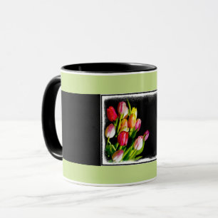Caneca Pintura em Tulip - Arte Flor Original