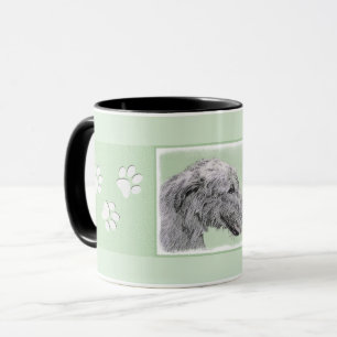 Caneca Pintura em Wolfhound Irlandês - Arte em Cachorro O