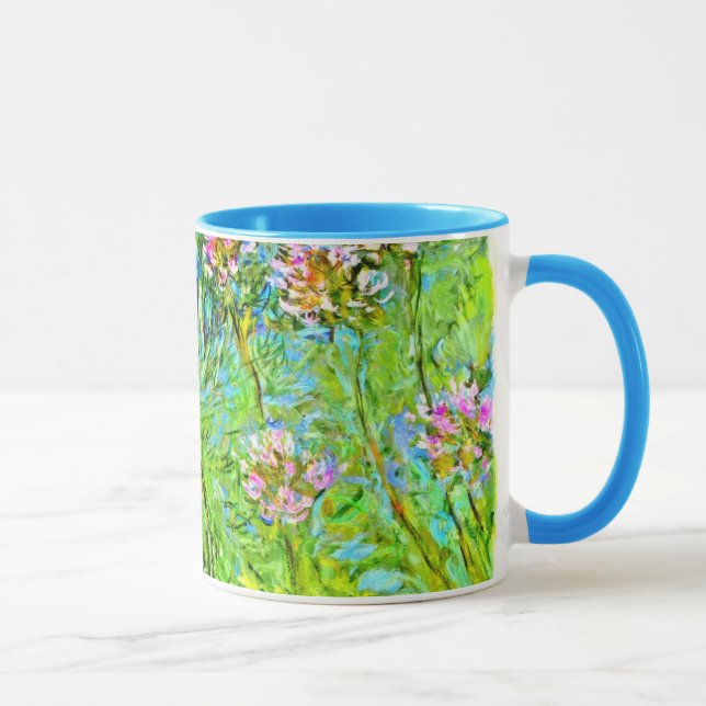 Caneca Pintura floral monet: Flores Agapanthus (Direita)