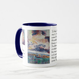 Caneca Pintura Nuvens Construindo / Artista Larry Lerew
