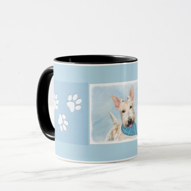 Caneca Pintura Original de Cachorro Wheaten Terrier Escoc (Frente Esquerda)