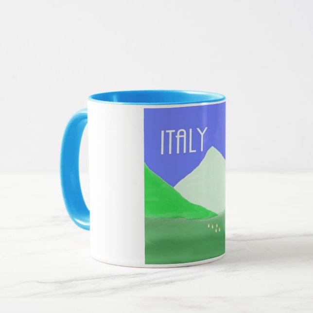 Caneca pintura paisagística em itália (Frente Esquerda)