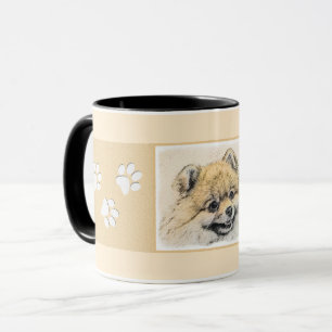 Caneca Pintura Pomeraniana (Laranja) - Arte Canina Origin