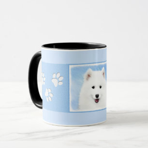Caneca Pintura Samoyed Puppy - Arte Cachorra Original