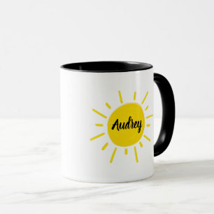Caneca Pintura Sol Luz Amarela Caprichosa