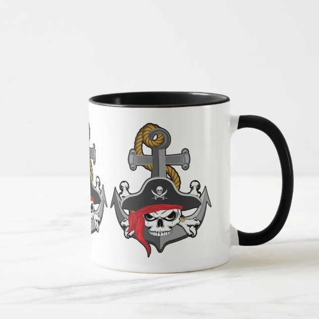 Caneca Pirata - Âncora do crânio (Direita)
