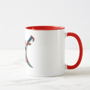Caneca Pirata (Crânio) - preto Ringer Mug de 11 oz