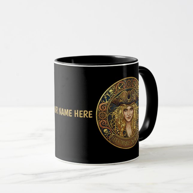 Caneca Pirata. Vamos Perturbar a Água (Frente Esquerda)