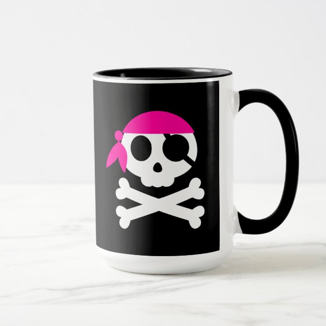 Caneca Pirate Skull Skeleton Bandanna (Direita)