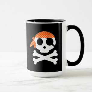Caneca Pirate Skull Skeleton Bandanna