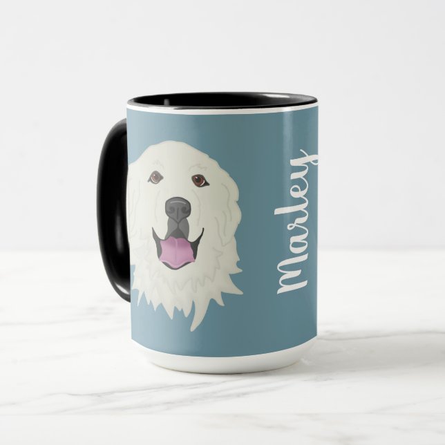 Caneca Pirenéus de Excelente personalizáveis (Frente Esquerda)