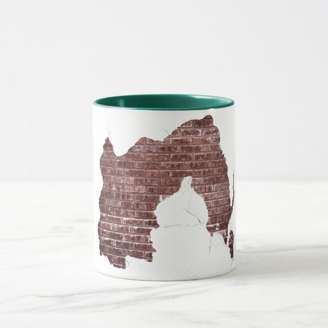 Caneca Pista de descasque de tijolos de cerâmica russa (Centro)