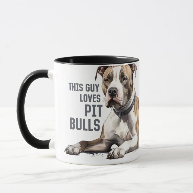 Caneca Pitt Bull Mug - Esta cara ama Touros para caroços (Esquerda)