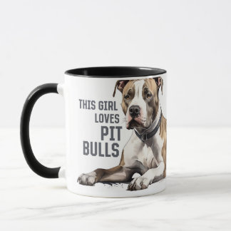 Caneca Pitt Bull Mug - Esta Menina Adora Touros De Pit