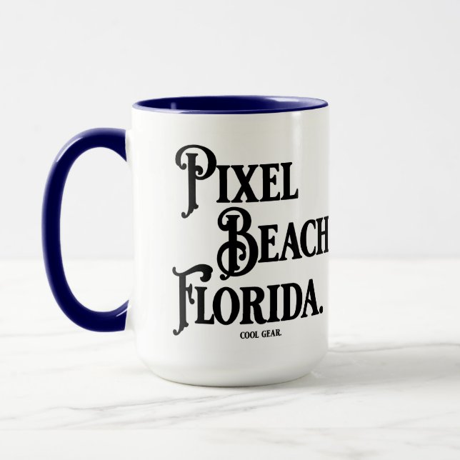 Caneca Pixel Beach Florida Mug (Esquerda)