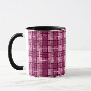 Caneca Pixel Plaid_Magenta-Black