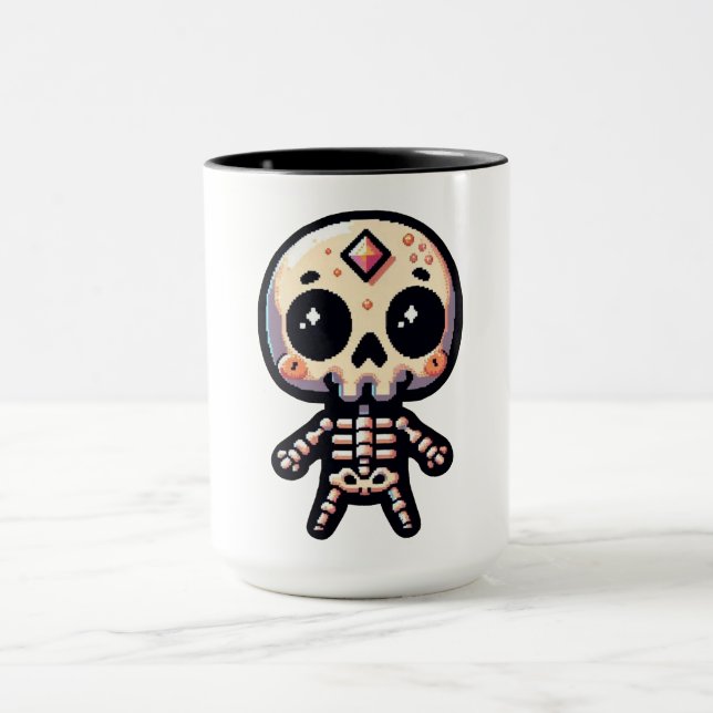 Caneca Pixelart Skeleton (Centro)