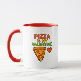 Caneca Pizza É Meu Namorados - Engraçado