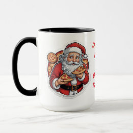 Caneca Pizza engraçada Pizza Christmas Mug editável