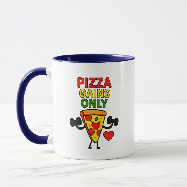Caneca Pizza ganha apenas - Humoricamente engraçado (Esquerda)