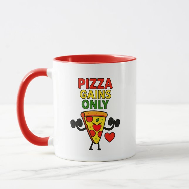 Caneca Pizza ganha apenas - Humoricamente engraçado (Esquerda)