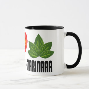 Caneca Pizza - Sinal de Paz Tomato Heart e Folhas de Basi