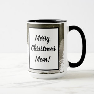 Caneca Placa branca e Cinza coberta agora por pinheiros