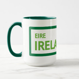 Caneca Placa de Estrada da Irlanda