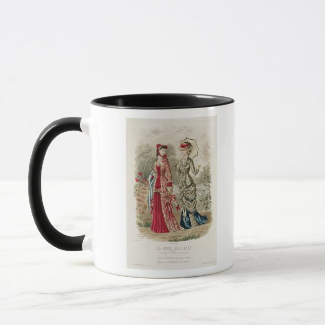 Caneca Placa de forma que mostra chapéus e vestidos (Esquerda)