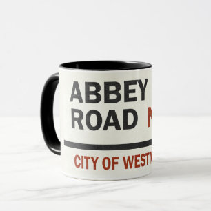 Caneca Placa de rua Abbey Road Londres