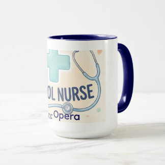 Caneca Placa Personalizada de Enfermeira Escolar Vintage