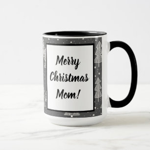 Caneca Placas Alcalinas Manuscritas Árvores de Natal Nasc
