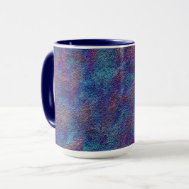 Caneca Placas de tinta ciano e vermelha para pulverização