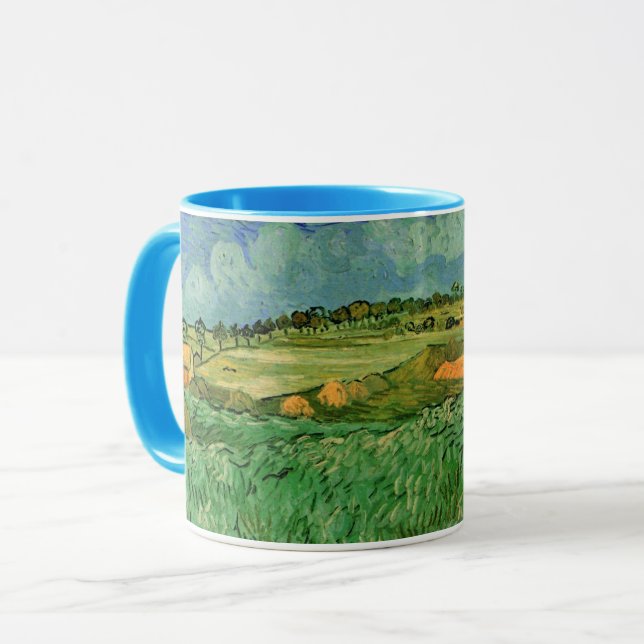 Caneca Plain Próar Auvers por Vincent van Gogh (Frente Esquerda)
